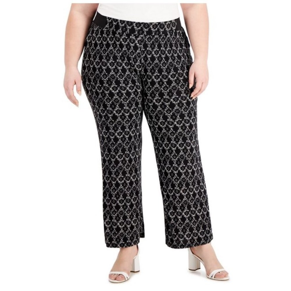 INC Shibori Print Soft Wide Leg Pants 4X